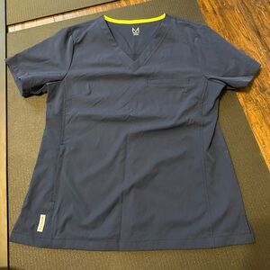 Medelita Vista Scrub Top Navy Blue